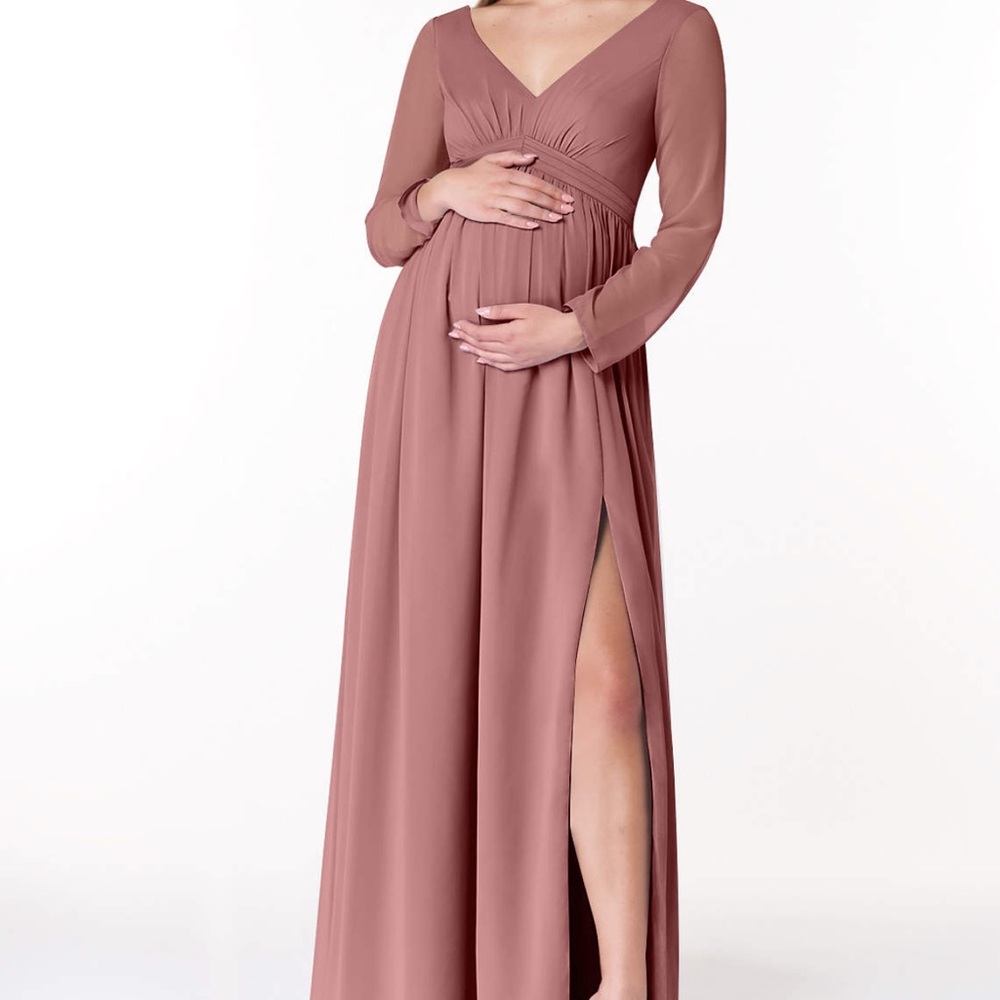 Azazie Tenton Maternity Bridesmaid Dress in Desert Rose